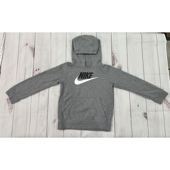 NIKE KIDS Unisex Hoodie Grey Size Small Comfy Soft Pullover - Picture 9 of 11